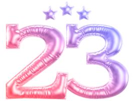 23 year anniversary number gradient png