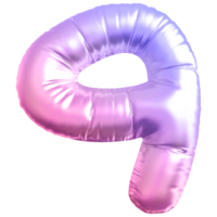 Gradient bubble number 9 png