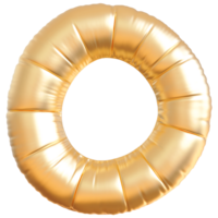 Gold bubble number 0 png