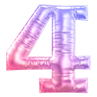 Gradient bubble number 4 png