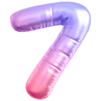 Gradient bubble number 7 png