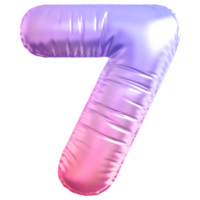 Gradient bubble number 7 png