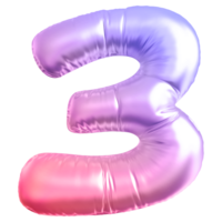 Bubble gradient number 3 png