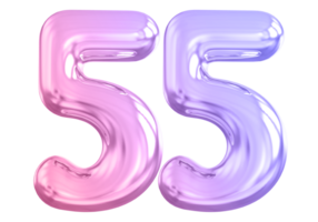 55 Nummer Gradient 3d machen png