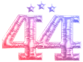 44 year anniversary number gradient png