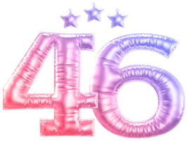 46 année anniversaire nombre pente png