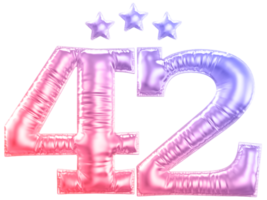 42 year anniversary number gradient png