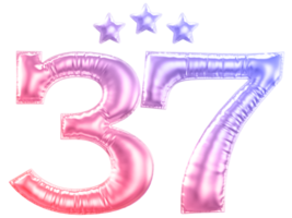 37 year anniversary number gradient png