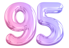 95 Nummer Gradient 3d machen png