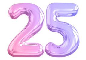 25 numero pendenza 3d rendere png