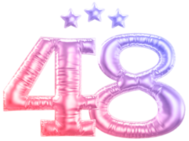 48 year anniversary number gradient png