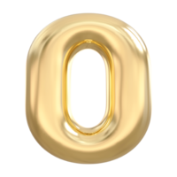 ouro 3d número 0 0 png