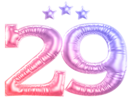 29 year anniversary number gradient png