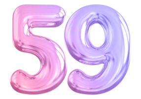 59 numero pendenza 3d rendere png