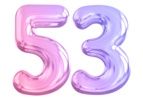 53 Nummer Gradient 3d machen png