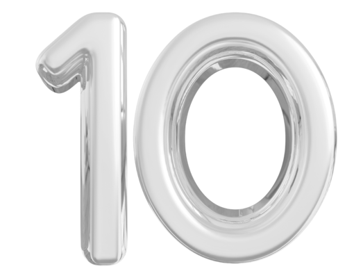 Number 10 PNGs for Free Download