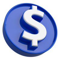 symbol dollar ikon 3d framställa png