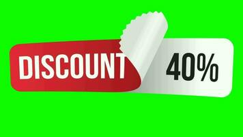 40 off Winter Sale Discount Sign in Green Screen.Discount Pin for Product Sales and Promotion. Winter Sale Offer video