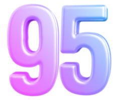 3d Nummer 95 Gradient png