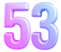 3d Nummer 53 Gradient png