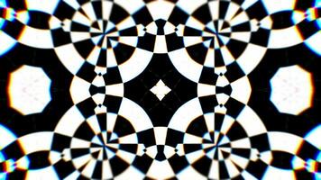 geometrisch Prüfer Muster optisch Illusion Kaleidoskop Hintergrund Schleife video