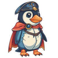 ai generiert Herr Puddleton Pinguin Paladin zum t Hemd png