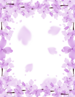 Flowers Bloom Frame Background. Purple Flower Border Clipart png