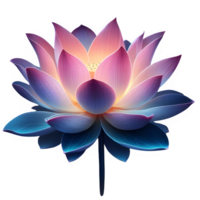 ai généré magnifique épanouissement lotus fleurs, avec embrasé couleurs, pour impression ou social médias des postes png