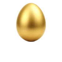 AI generated a golden egg is isolated on a transparent background, centered png