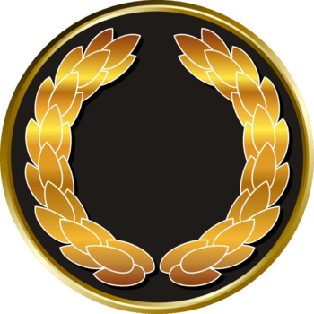 negro medalla oro laureles. png