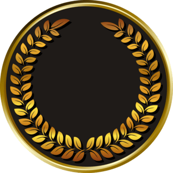 negro medalla oro laureles. png
