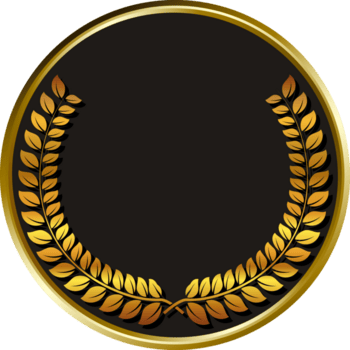 negro medalla oro laureles. png