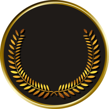 negro medalla oro laureles. png