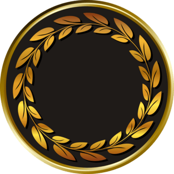 negro medalla oro laureles. png