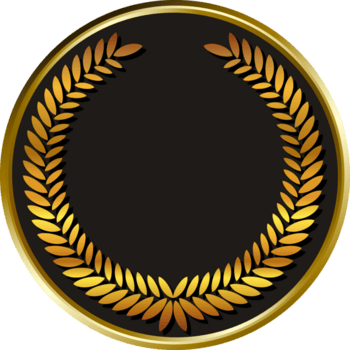 negro medalla oro laureles. png