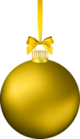 Christmas ball with ribbon. png