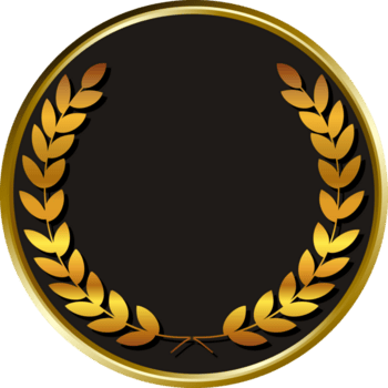 negro medalla oro laureles. png