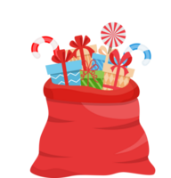 Santa Claus red bag png