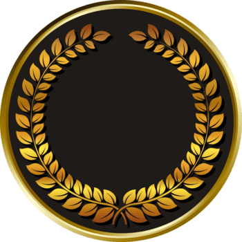 negro medalla oro laureles. png