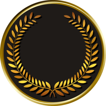 negro medalla oro laureles. png