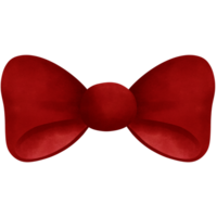 Watercolor red ribbon bow clipart.Colorfu bow tie illustration. png