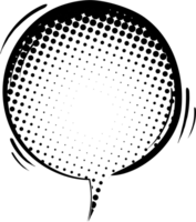 zwart en wit knal kunst polka dots halftone toespraak bubbel ballon icoon sticker memo trefwoord ontwerper tekst doos banier, vlak PNG transparant element ontwerp