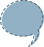 pointillé ligne coloré pastel bleu Couleur discours bulle ballon, icône autocollant note mot-clé planificateur texte boîte bannière, plat png transparent élément conception