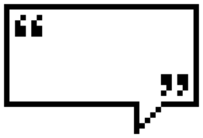8 bits retro juego píxel habla burbuja globo icono pegatina memorándum palabra clave planificador texto caja bandera, plano png transparente elemento diseño