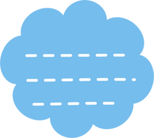 Colorful pastel blue color speech bubble balloon, icon sticker memo keyword planner text box banner, flat png transparent element design