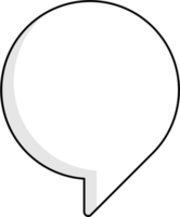 svart och vit Tal bubbla ballong, ikon klistermärke PM nyckelord planerare text låda baner, platt png transparent element design