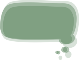 colorato pastello verde colore discorso bolla Palloncino, icona etichetta promemoria parola chiave progettista testo scatola striscione, piatto png trasparente elemento design