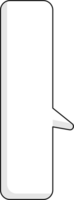 Black and white speech bubble balloon, icon sticker memo keyword planner text box banner, flat png transparent element design
