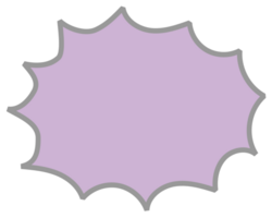 vistoso pastel púrpura color habla burbuja globo, icono pegatina memorándum palabra clave planificador texto caja bandera, plano png transparente elemento diseño