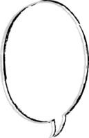 svart och vit Tal bubbla ballong, ikon klistermärke PM nyckelord planerare text låda baner, platt png transparent element design